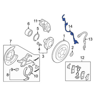 Mazda OE - Rear Right ABS Wheel Speed Sensor