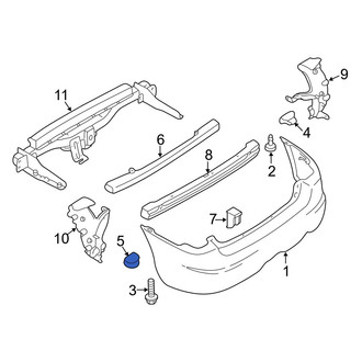 Mazda OE - Rear Bumper Cover Retainer
