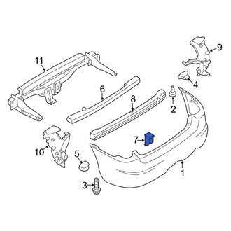 Mazda OE - Rear Outer Bumper Impact Absorber