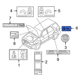 Mazda OE - Fuel Information Label