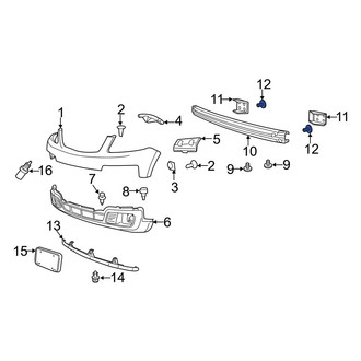 Mazda OE - Front Bumper Impact Bar Nut