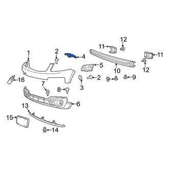 Mazda OE - Front Left Outer Bumper Cover Bracket
