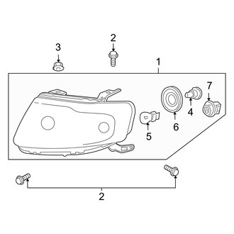 Mazda OE - Front Lamps - Headlamp Components