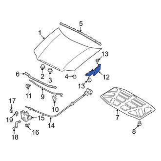 Mazda OE - Front Left Hood Hinge