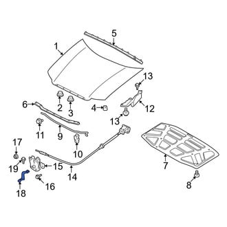 Mazda OE - Front Hood Release Handle