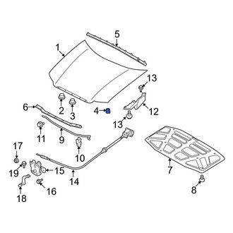 Mazda OE - Front Hood Stop Buffer