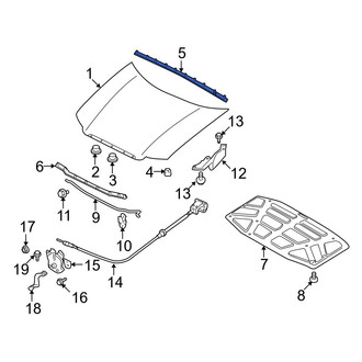 Mazda OE - Rear Hood Seal