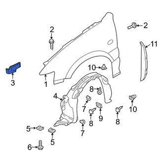 Mazda OE - Front Left Fender Bracket