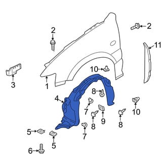 Mazda OE - Front Left Fender Splash Shield