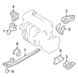 Mazda OE - Engine / Transaxle - Engine & Transmission Mounting (2.3L Standard Tr)