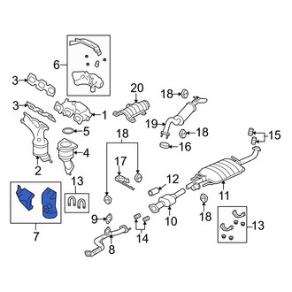 Mazda OE - Left Catalytic Converter Heat Shield