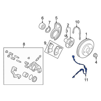 Mazda OE - Front Left ABS Wheel Speed Sensor