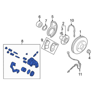Mazda OE - Front Left Disc Brake Caliper