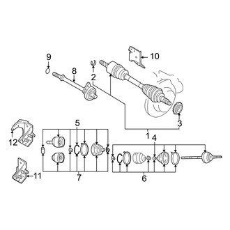 Mazda OE - Front Suspension - Drive Axles