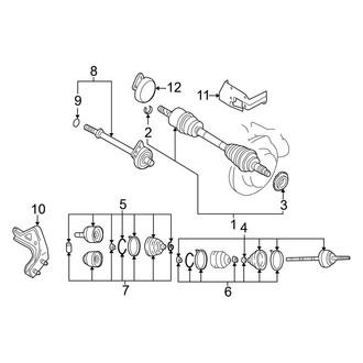 Mazda OE - Front Suspension - Drive Axles