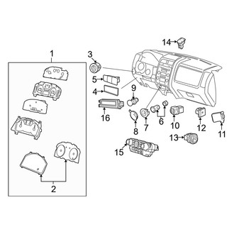 Mazda OE - Instrument Panel - Cluster & Switches (Gas)