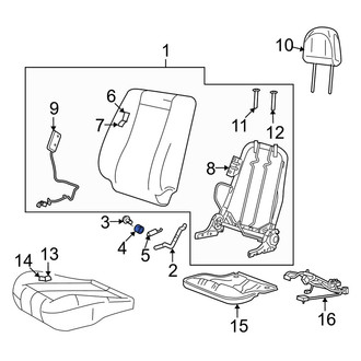 Mazda OE - Front Seat Back Recliner Adjustment Handle Bushing