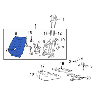 Mazda OE - Front Left Seat Back Assembly