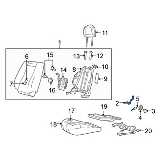 Mazda OE - Left Seat Back Recliner Adjustment Handle