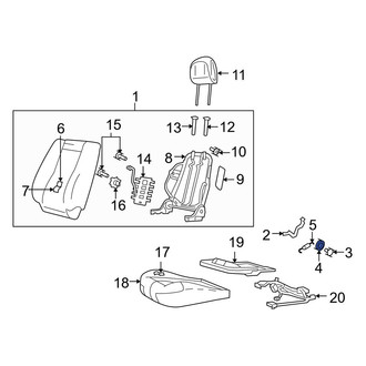 Mazda OE - Front Seat Back Recliner Adjustment Handle Bushing