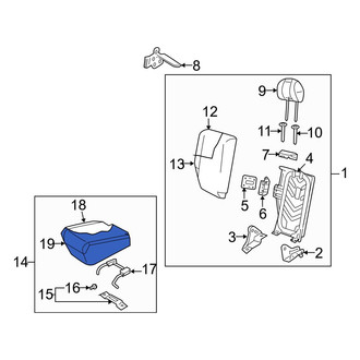 Mazda OE - Rear Right Seat Cover