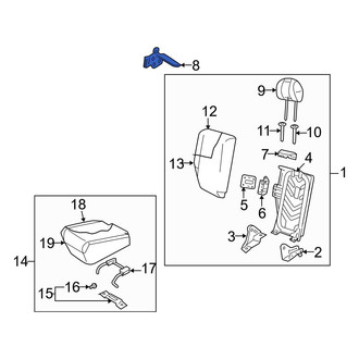 Mazda OE - Right Folding Seat Lock Striker