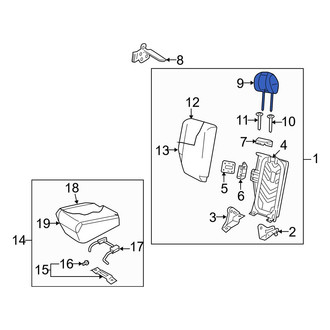 Mazda OE - Rear Left Headrest