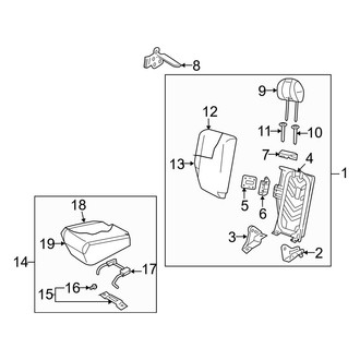 Mazda OE - Seats & Tracks - Rear Seat Components (Passenger Side)