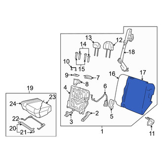 Mazda OE - Rear Left Seat Back Cushion Cover