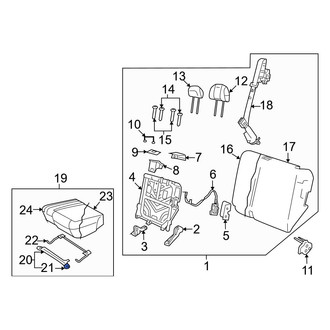 Mazda OE - Rear Right Seat Hinge Clip
