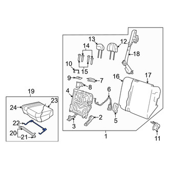 Mazda OE - Rear Left Seat Frame