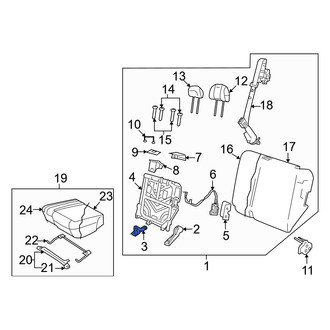 Mazda OE - Rear Left Inner Seat Hinge