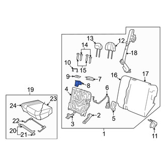 Mazda OE - Left Seat Latch Cover