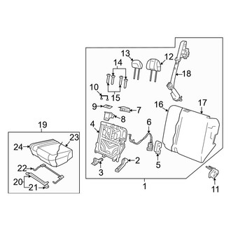Mazda OE - Seats & Tracks - Rear Seat Components (Driver Side)