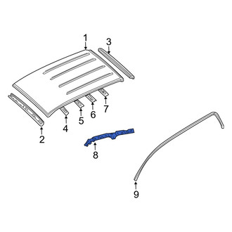 Mazda OE - Left Inner Roof Side Rail