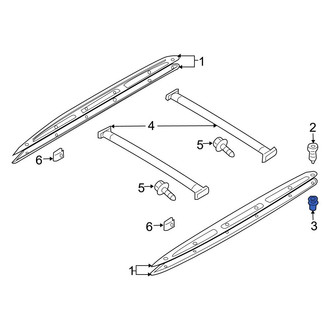 Mazda OE - Roof Luggage Carrier Side Rail Grommet