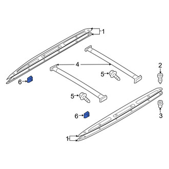 Mazda OE - Roof Luggage Carrier Cross Rail Nut