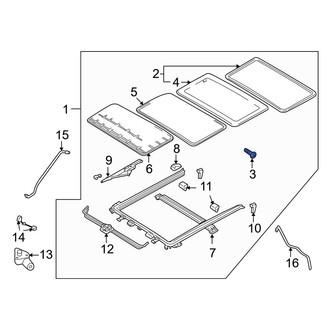 Mazda OE - Sunroof Glass Screw
