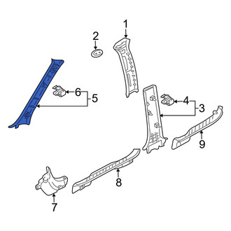 Mazda OE - Right Body A-Pillar Trim Panel