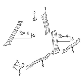 Mazda OE - Pillars, Rocker & Floor - Interior Trim
