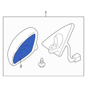 Mazda OE - Front Right Door Mirror Glass