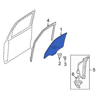 Mazda OE - Front Right Door Glass