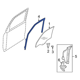 Mazda OE - Front Right Window Channel