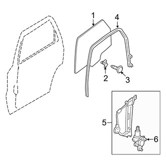 Mazda OE - Rear Door - Glass & Hardware