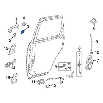 Mazda OE - Rear Rearward Exterior Door Handle Pad