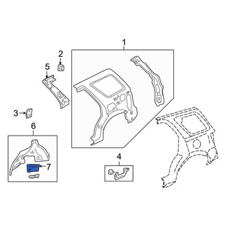 Mazda OE - Front Left Quarter Panel Reinforcement