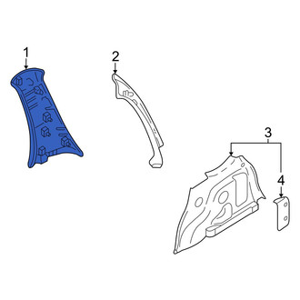 Mazda OE - Left Body C-Pillar Trim Panel