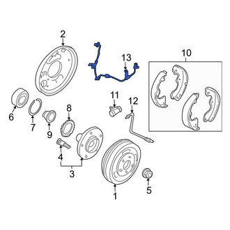 Mazda OE - Rear Left ABS Wheel Speed Sensor