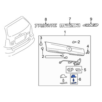 Mazda OE - Rear License Plate Light Assembly