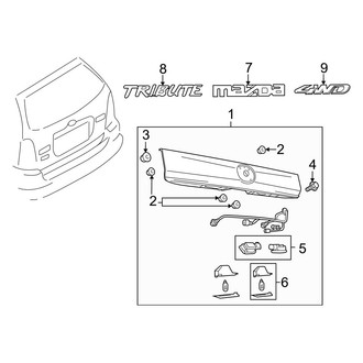 Mazda OE - Lift Gate - Exterior Trim